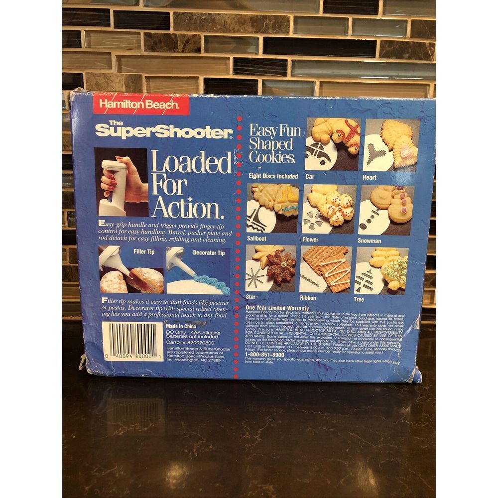 Hamiliton Beach The Super Shooter 8000 Cookie Press‎ Food Decorator